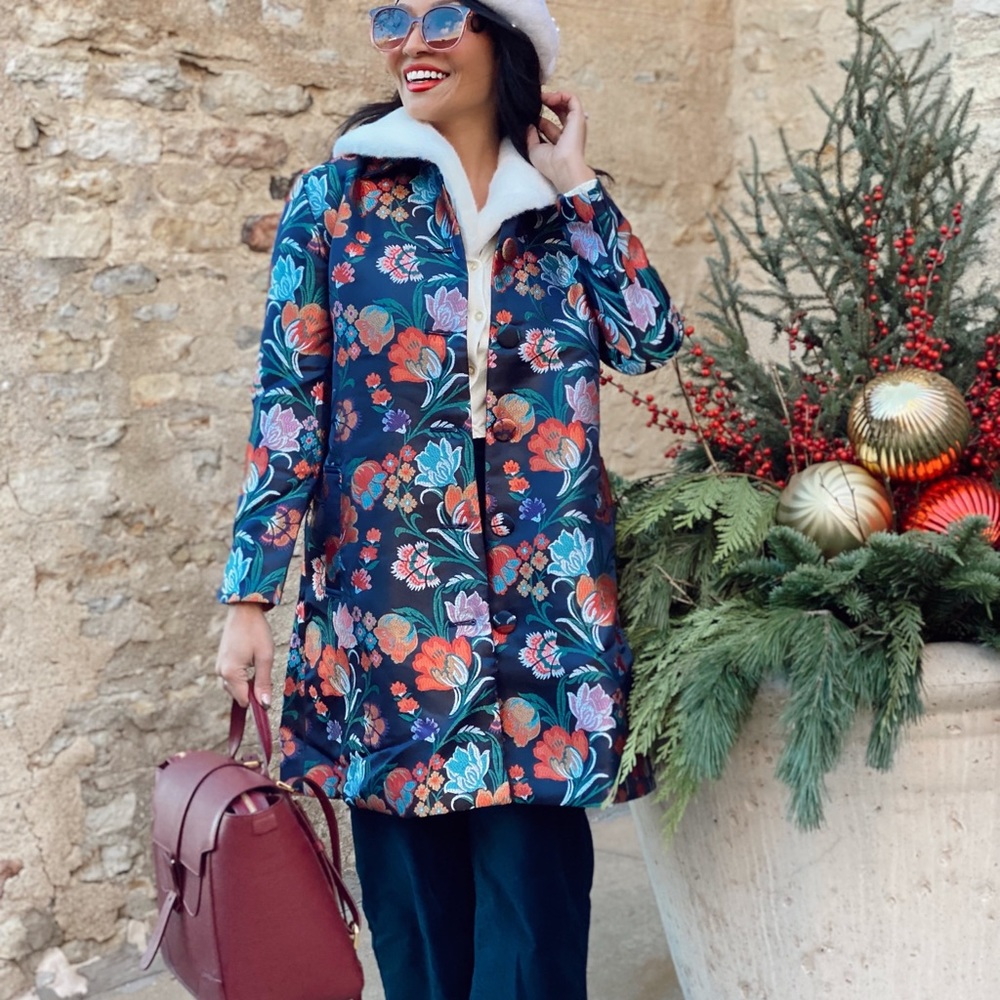 Brocade car coat
